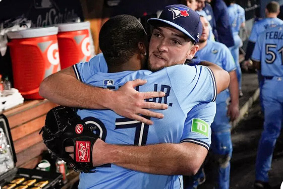 Trey Yesavage Vladimir Guerrero Jr. Azulejos de Toronto MLB