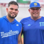 Eliézer Alfonzo Jr. y Eliézer Alfonzo padre Navegantes del Magallanes LVBP